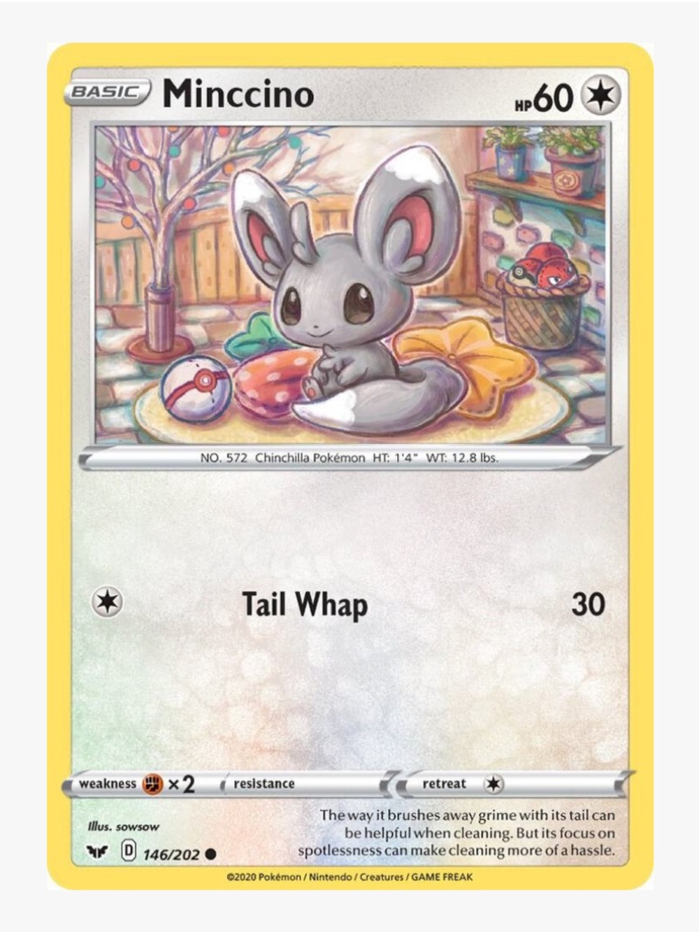 Minccino SWSH01: Sword & Shield Base Set Pokemon Trading Card